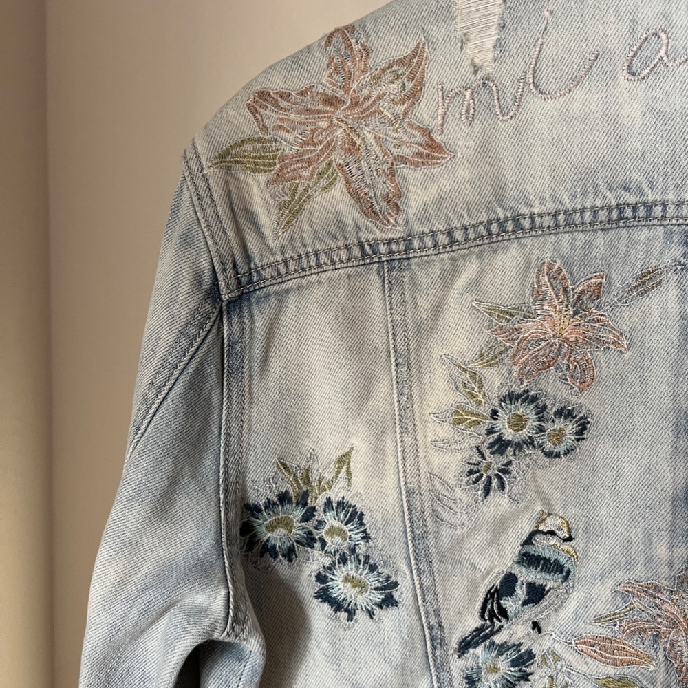 William Rast Embroided Jean Jacket - Picture 3 of 5